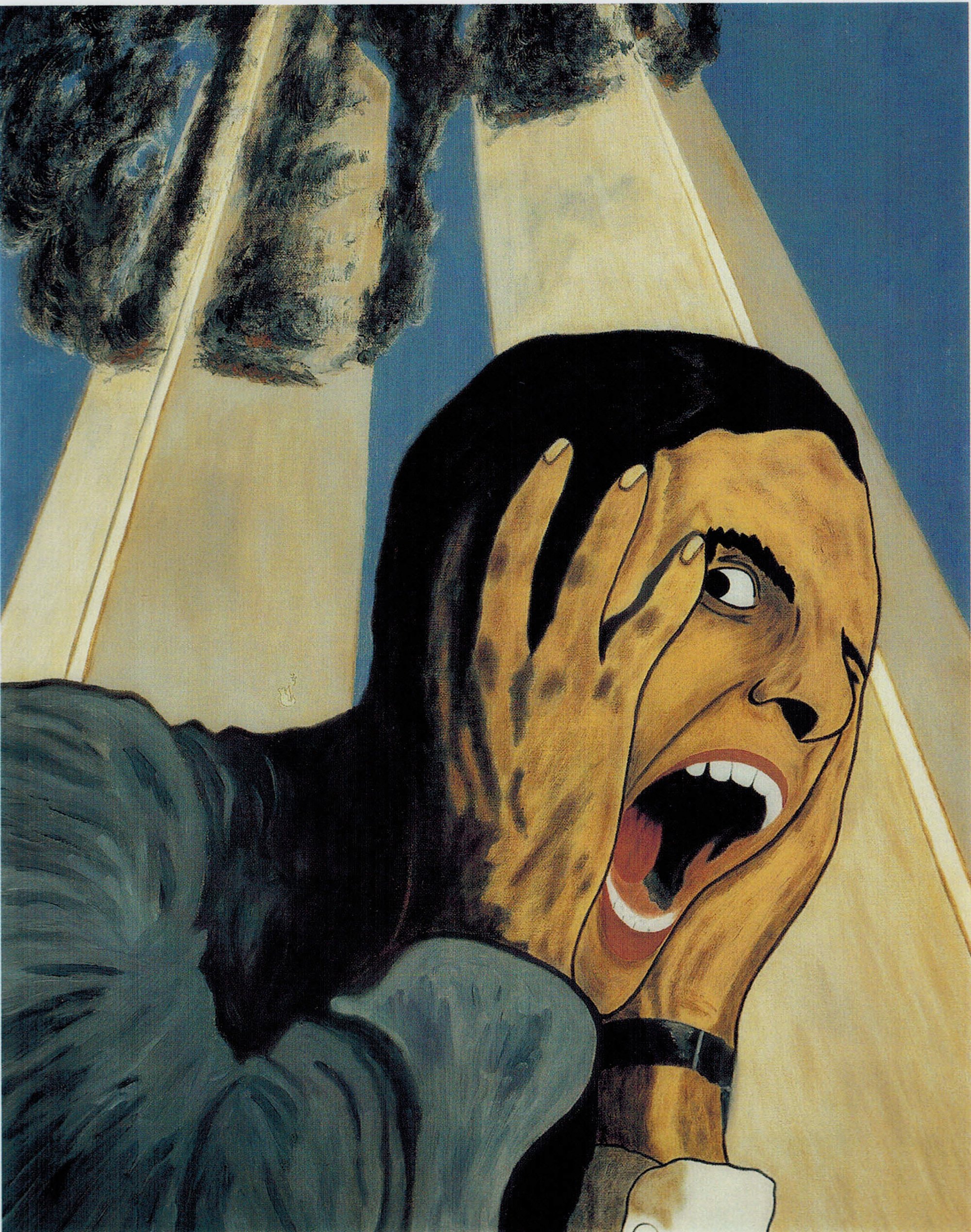 George Mullen, Sept 11 Art / 911 Art: The American Scream, 2002, 28" x 22", oil on canvas. Copyright © 2002 George Mullen. All Rights Reserved. "Nothing left to paint, nothing left to say...September 11 is an irreversible scar seared upon our collective soul."